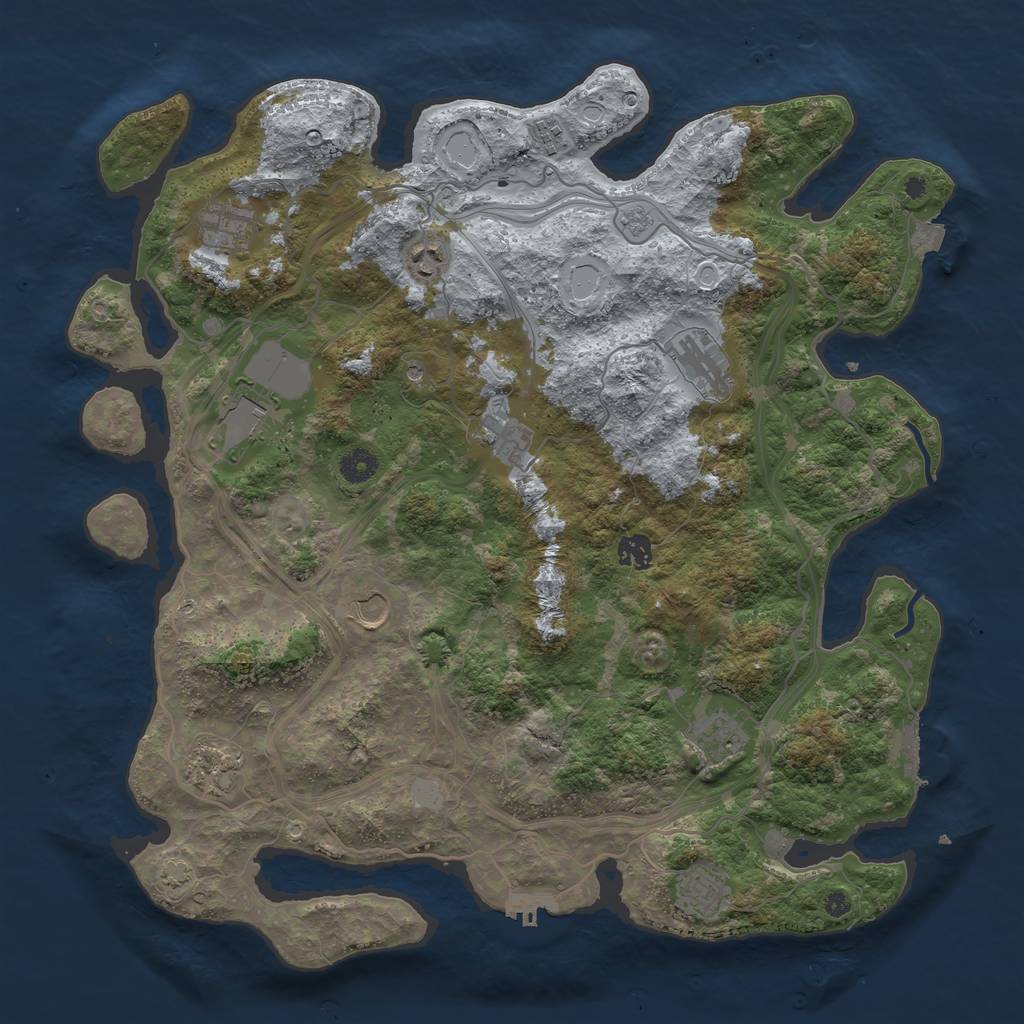 Rust Map: Procedural Map, Size: 4250, Seed: 77800526, 19 Monuments