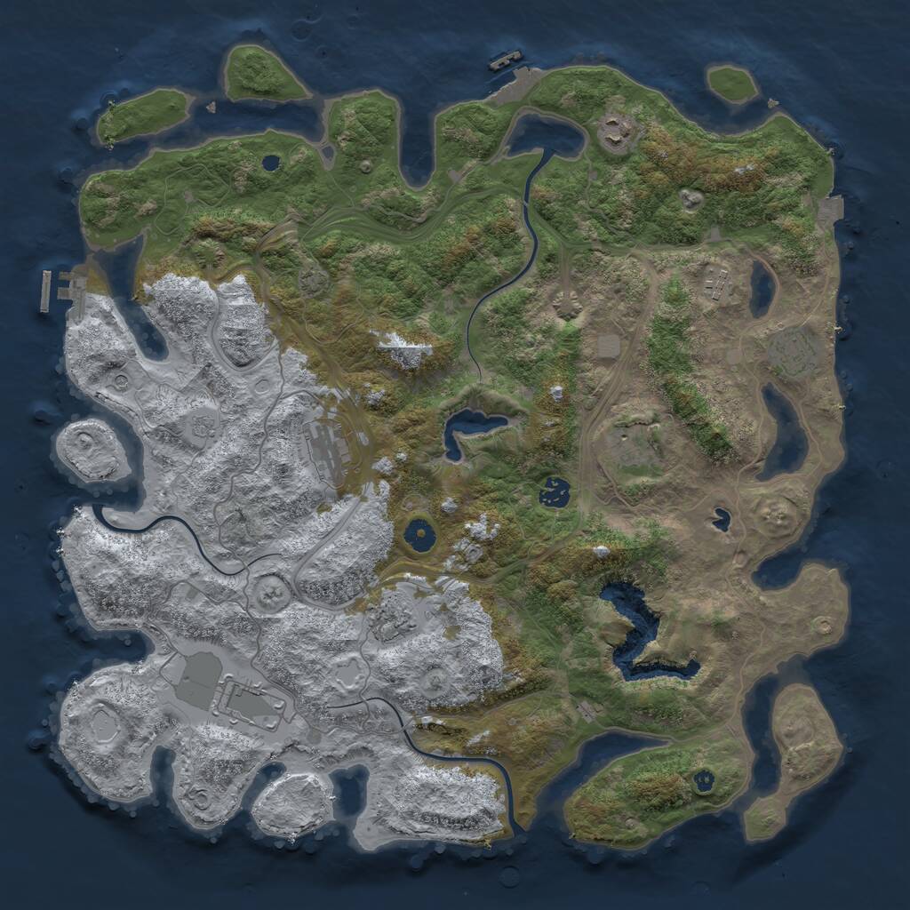 Rust Map: Procedural Map, Size: 4400, Seed: 20021, 14 Monuments