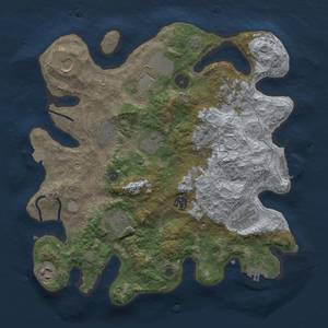 Thumbnail Rust Map: Procedural Map, Size: 3500, Seed: 94402137, 18 Monuments