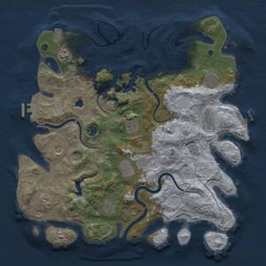 Thumbnail Rust Map: Procedural Map, Size: 4000, Seed: 868975088, 16 Monuments