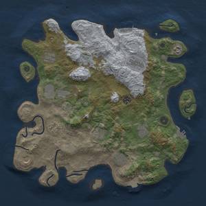 Thumbnail Rust Map: Procedural Map, Size: 3850, Seed: 929245617, 19 Monuments