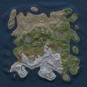 Thumbnail Rust Map: Procedural Map, Size: 3700, Seed: 1481664775, 18 Monuments