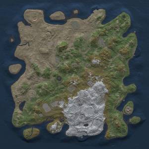 Thumbnail Rust Map: Procedural Map, Size: 4300, Seed: 97410402, 19 Monuments