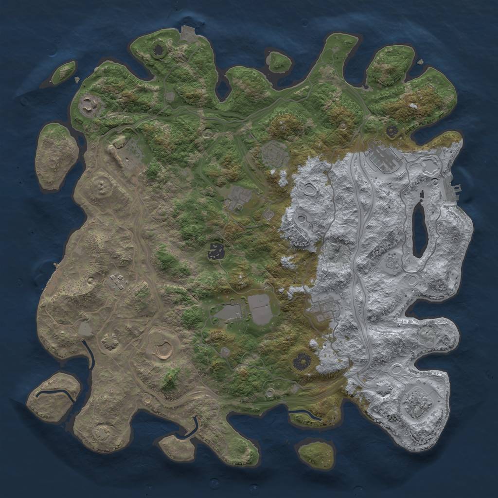 Rust Map: Procedural Map, Size: 4250, Seed: 6124569, 19 Monuments