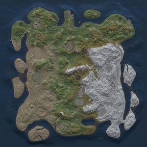 Thumbnail Rust Map: Procedural Map, Size: 4300, Seed: 76585397, 19 Monuments