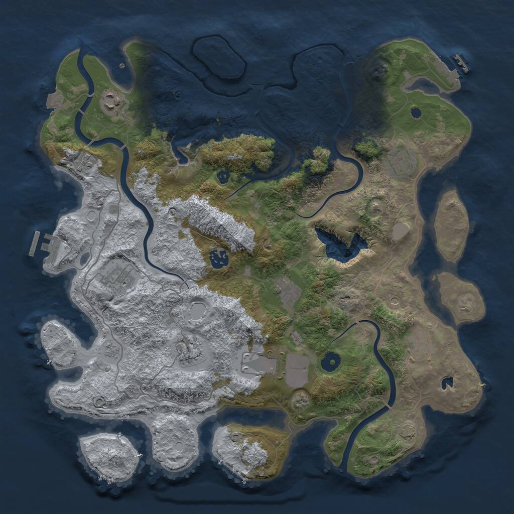 Rust Map: Procedural Map, Size: 4000, Seed: 53528915, 15 Monuments