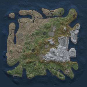 Thumbnail Rust Map: Procedural Map, Size: 3700, Seed: 1518319081, 17 Monuments