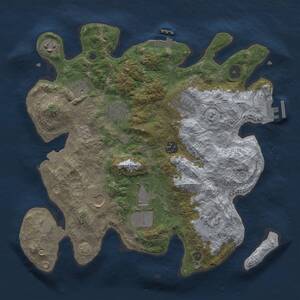 Thumbnail Rust Map: Procedural Map, Size: 3500, Seed: 1119740757, 15 Monuments