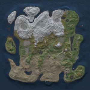 Thumbnail Rust Map: Procedural Map, Size: 3500, Seed: 774062986, 17 Monuments