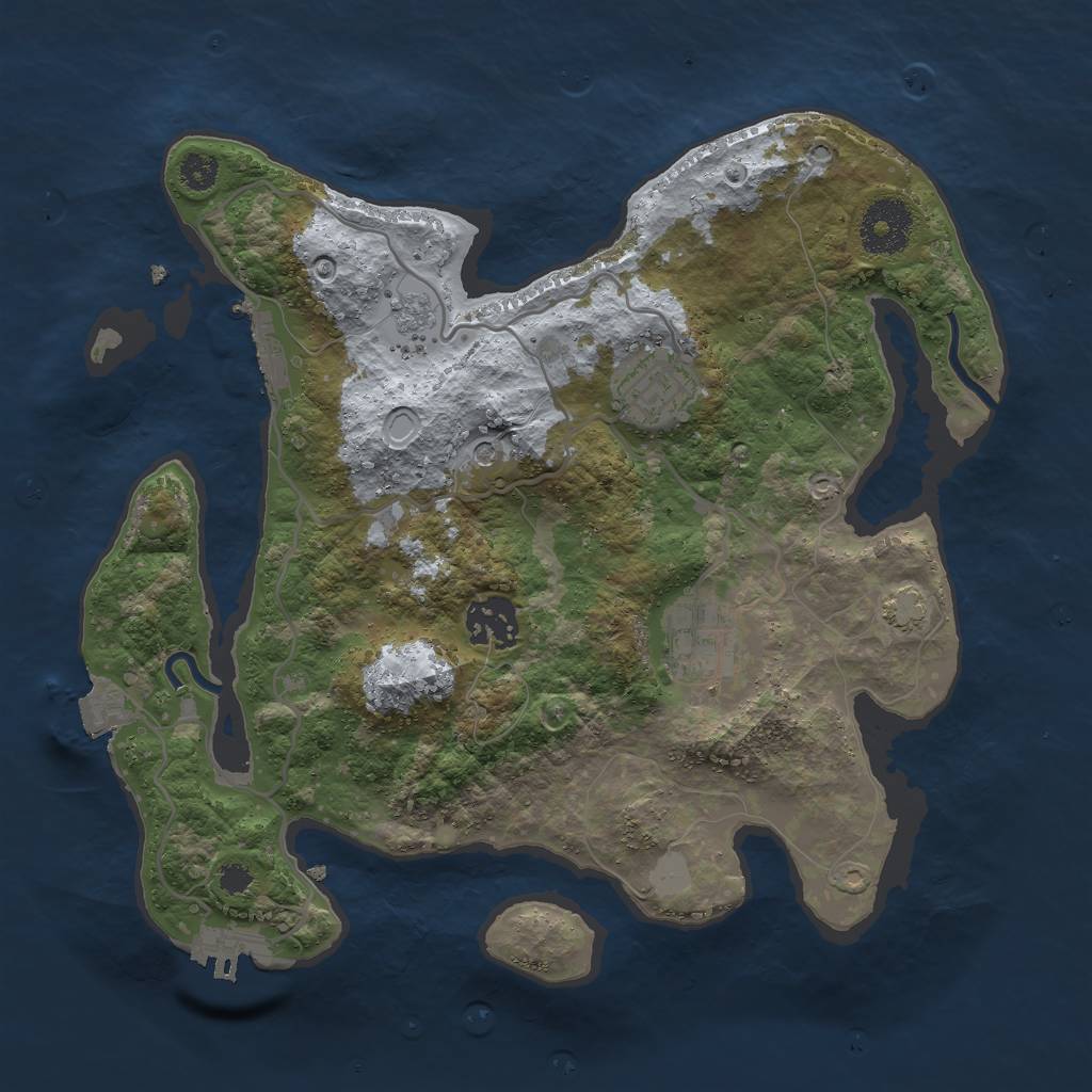 Rust Map: Procedural Map, Size: 3000, Seed: 26505, 11 Monuments
