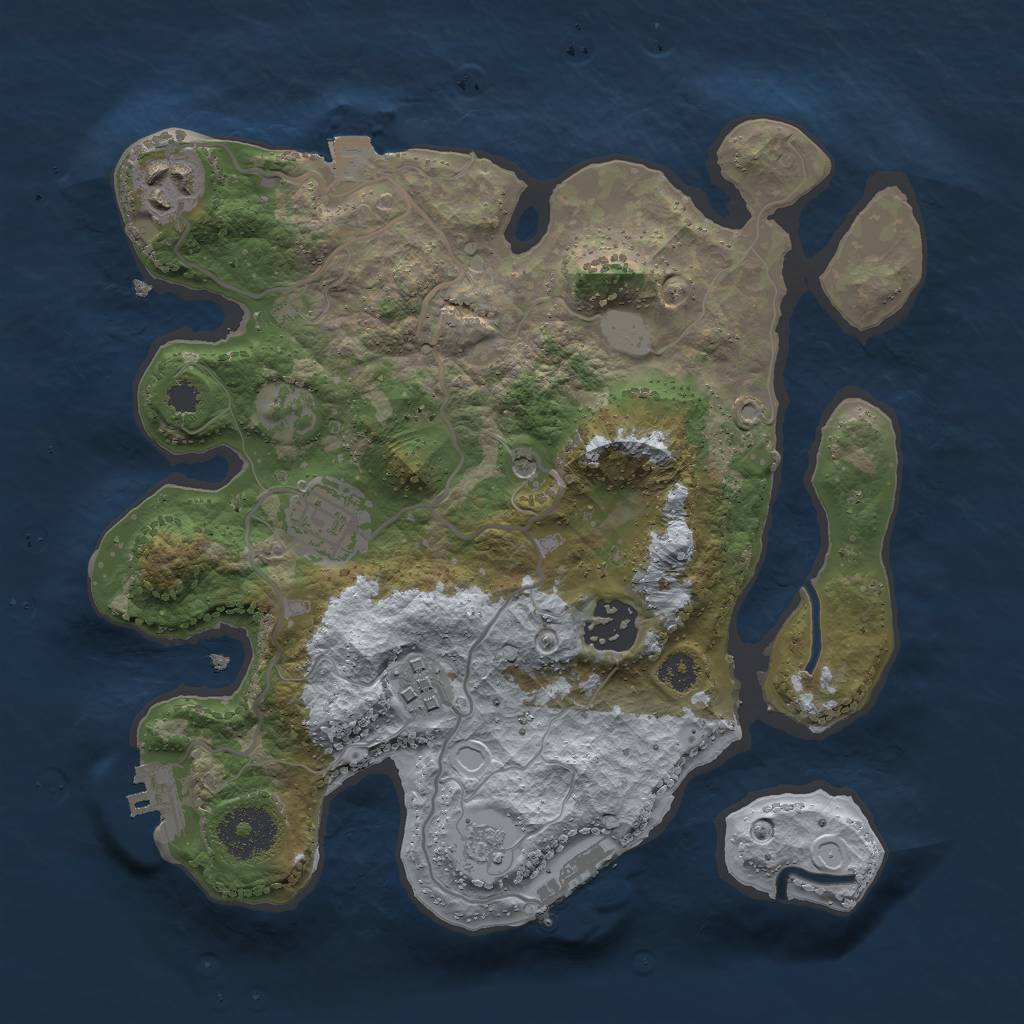 Rust Map: Procedural Map, Size: 2800, Seed: 228258589, 11 Monuments