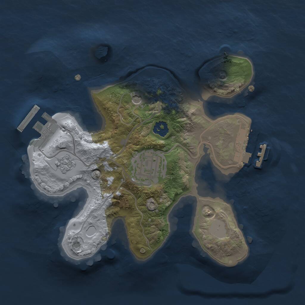 Rust Map: Procedural Map, Size: 2000, Seed: 262108978, 6 Monuments