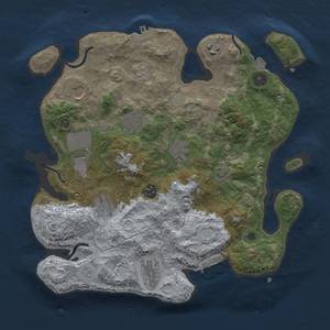 Thumbnail Rust Map: Procedural Map, Size: 3500, Seed: 2117327737, 17 Monuments