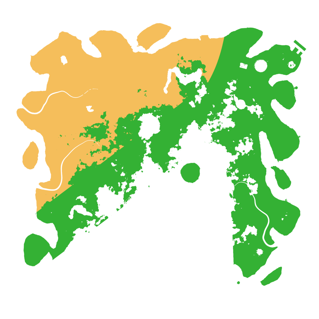 Biome Rust Map: Procedural Map, Size: 4500, Seed: 160829525