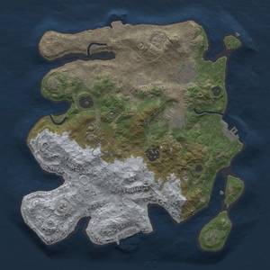 Thumbnail Rust Map: Procedural Map, Size: 3000, Seed: 1537392689, 13 Monuments