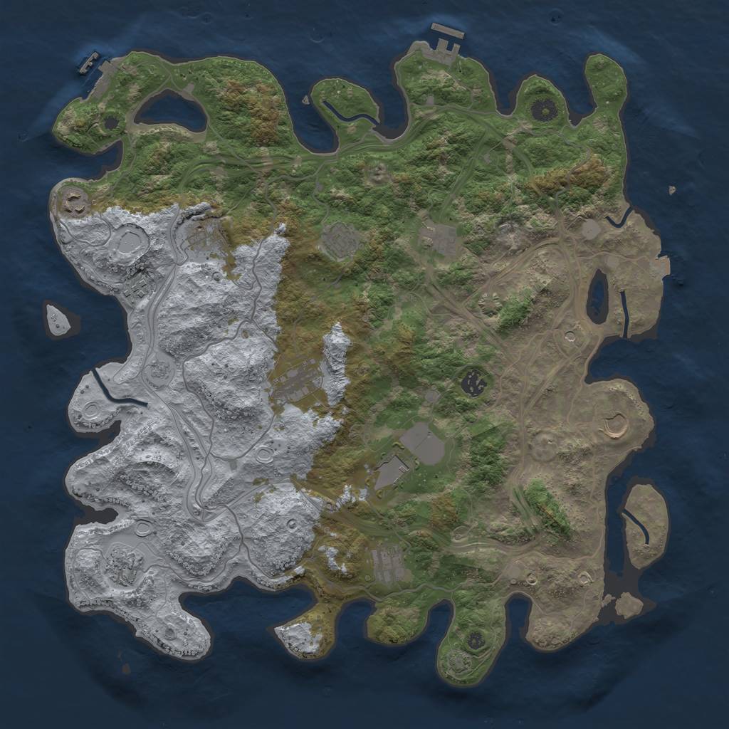 Rust Map: Procedural Map, Size: 4400, Seed: 74814498, 19 Monuments