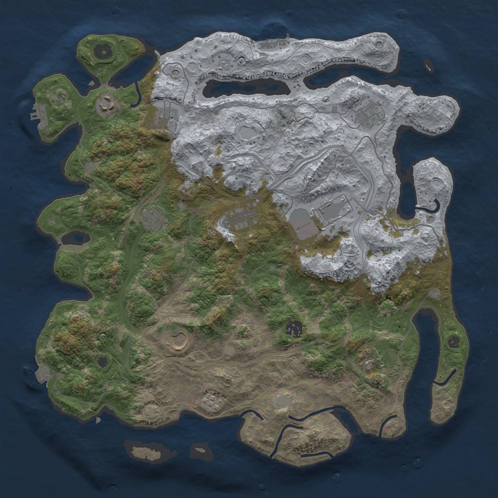 Rust Map: Procedural Map, Size: 4250, Seed: 1122023, 18 Monuments