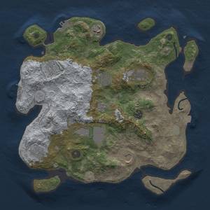 Thumbnail Rust Map: Procedural Map, Size: 3500, Seed: 1360841318, 16 Monuments