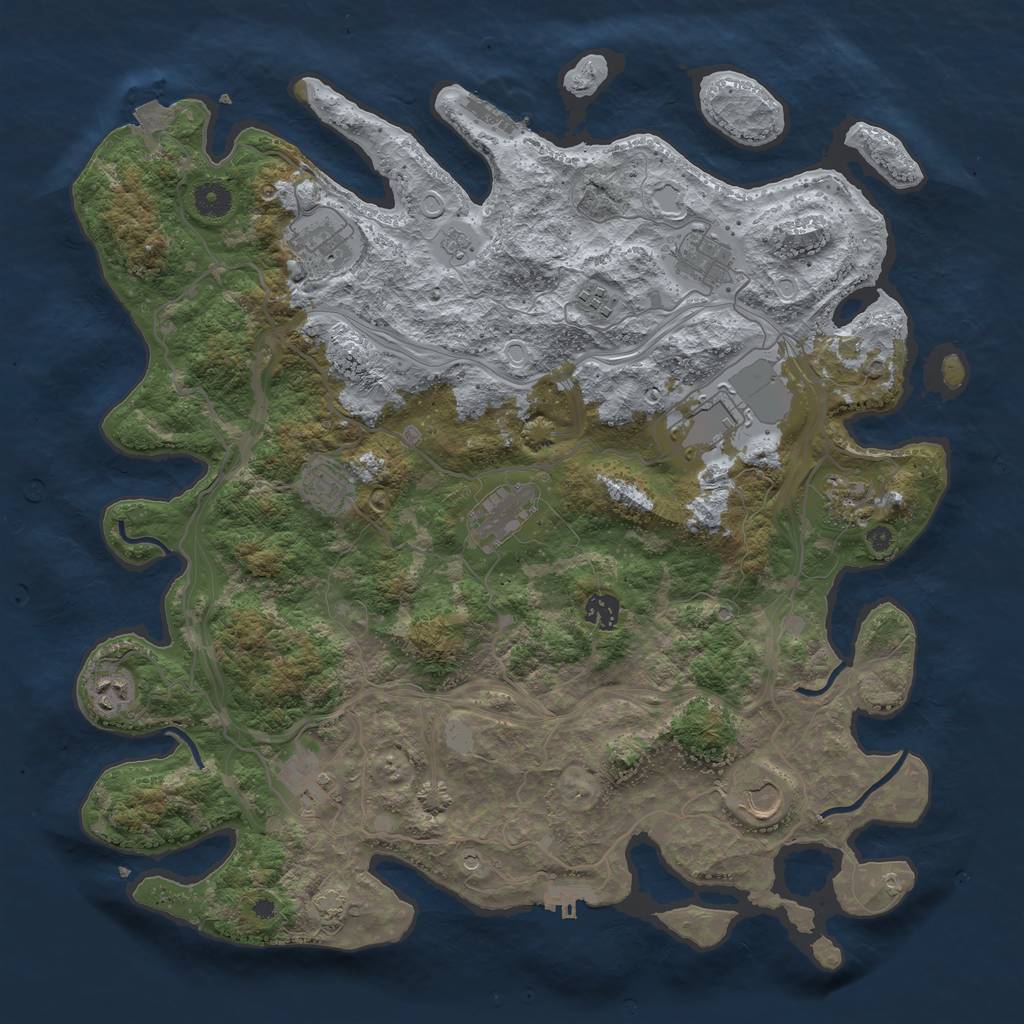 Rust Map: Procedural Map, Size: 4250, Seed: 32092, 19 Monuments