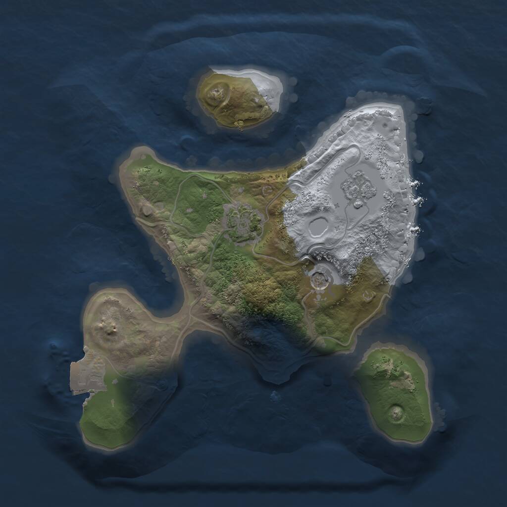 Rust Map: Procedural Map, Size: 1800, Seed: 1677832, 4 Monuments