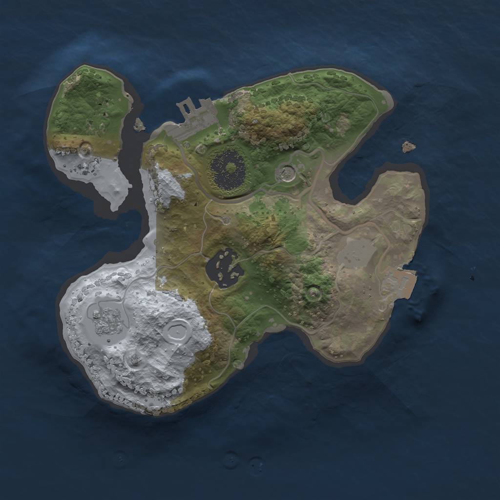 Rust Map: Procedural Map, Size: 2000, Seed: 78829037, 7 Monuments