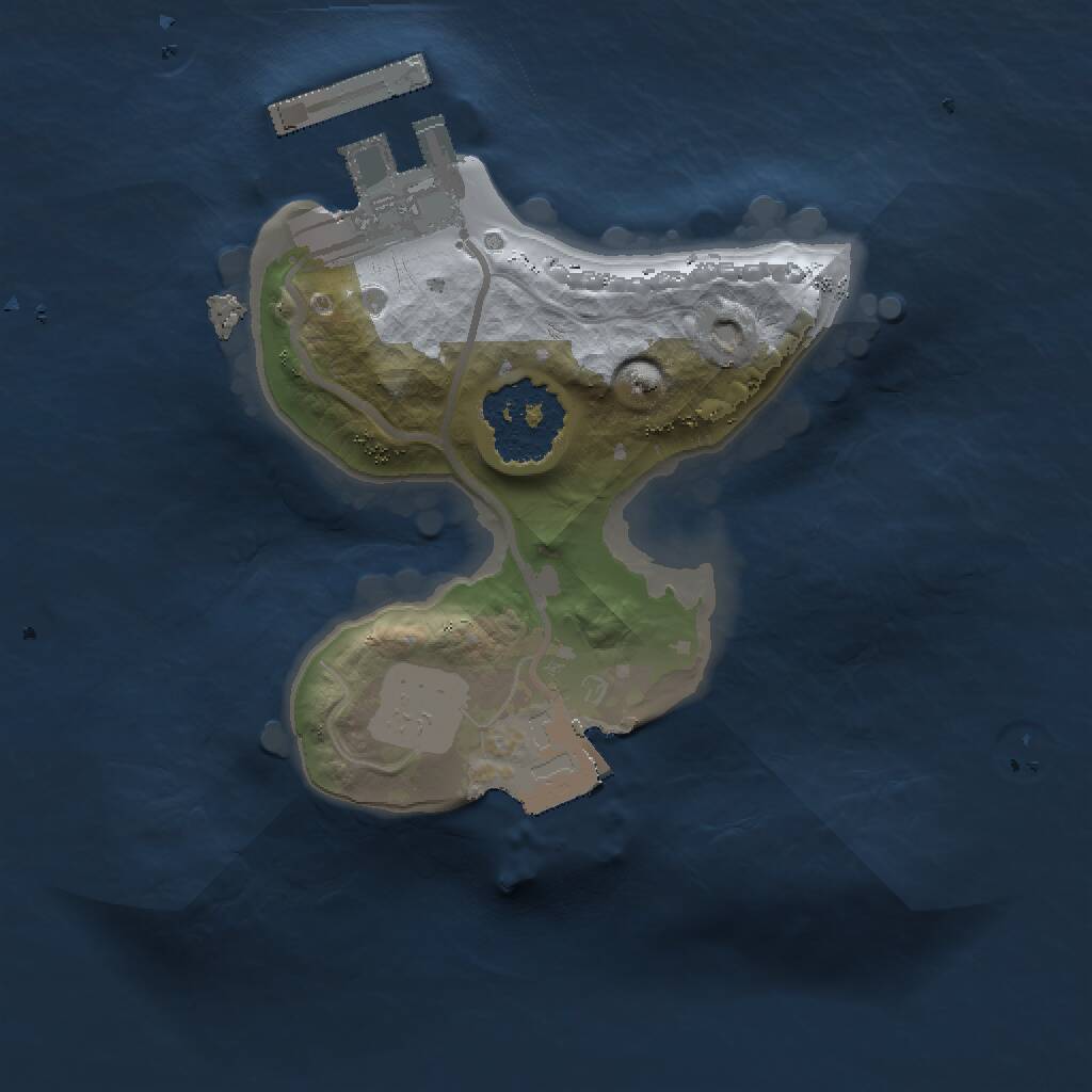 Rust Map: Procedural Map, Size: 1350, Seed: 645765, 2 Monuments