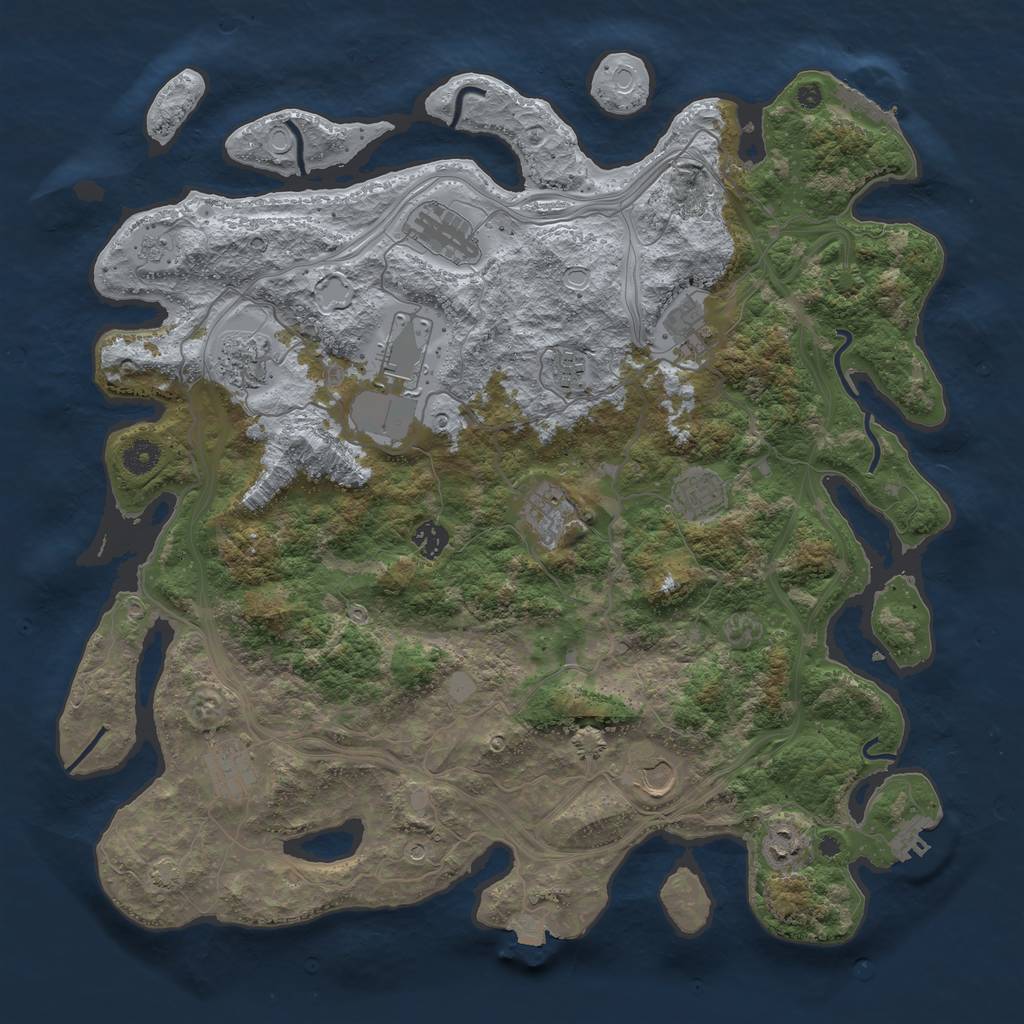 Rust Map: Procedural Map, Size: 4300, Seed: 752, 19 Monuments