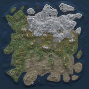 Thumbnail Rust Map: Procedural Map, Size: 4500, Seed: 340, 19 Monuments