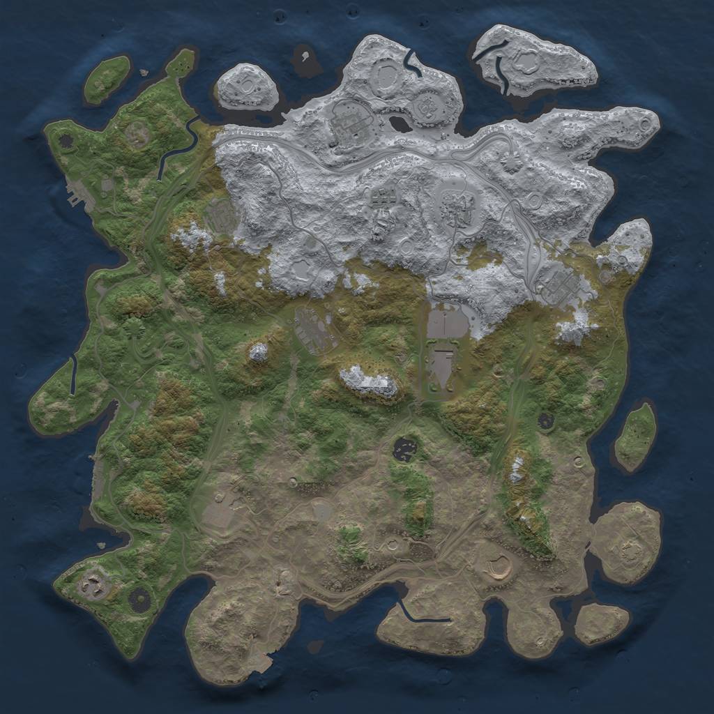 Rust Map: Procedural Map, Size: 4500, Seed: 340, 19 Monuments