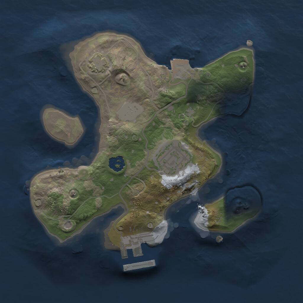 Rust Map: Procedural Map, Size: 1900, Seed: 65645345, 4 Monuments