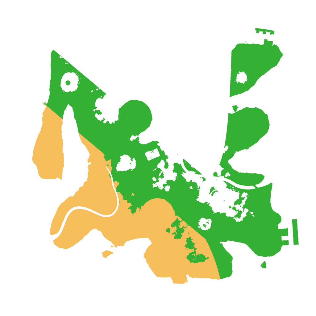 Biome Rust Map: Procedural Map, Size: 2500, Seed: 1010926076