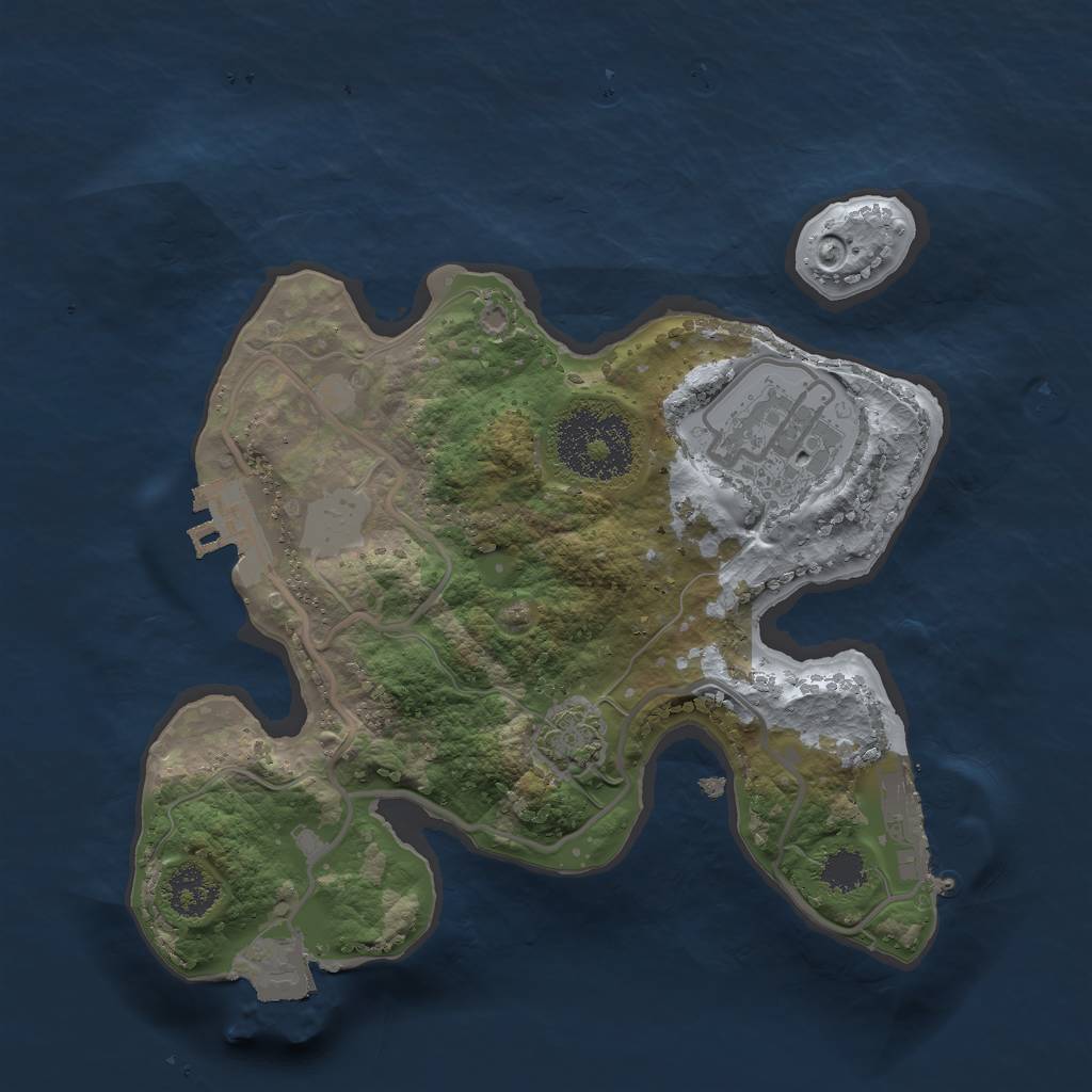 Rust Map: Procedural Map, Size: 2169, Seed: 1930014540, 7 Monuments