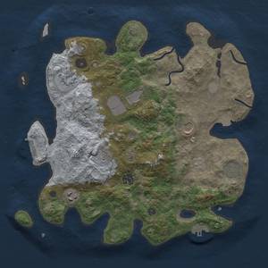 Thumbnail Rust Map: Procedural Map, Size: 3500, Seed: 676086, 16 Monuments