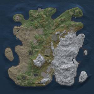 Thumbnail Rust Map: Procedural Map, Size: 3600, Seed: 10212, 17 Monuments