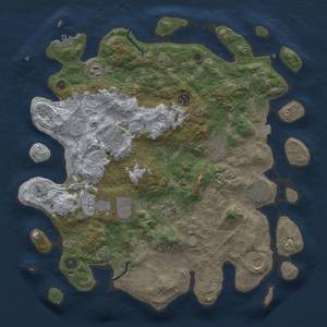 Thumbnail Rust Map: Procedural Map, Size: 4000, Seed: 437657944, 17 Monuments