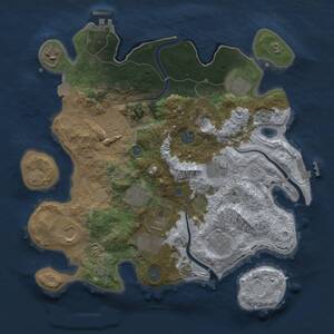 Thumbnail Rust Map: Procedural Map, Size: 3500, Seed: 359524808, 18 Monuments