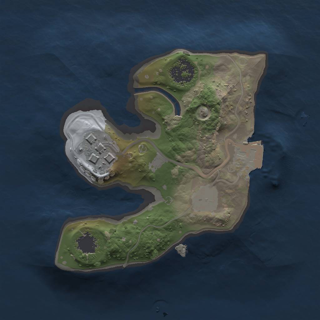 Rust Map: Procedural Map, Size: 1353, Seed: 602108158, 4 Monuments