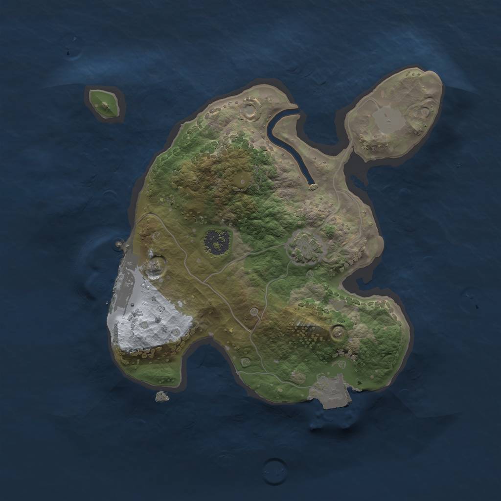 Rust Map: Procedural Map, Size: 2000, Seed: 194205950, 5 Monuments