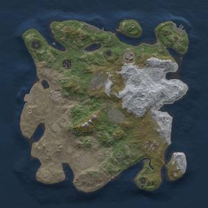 Thumbnail Rust Map: Procedural Map, Size: 3300, Seed: 1287041616, 15 Monuments