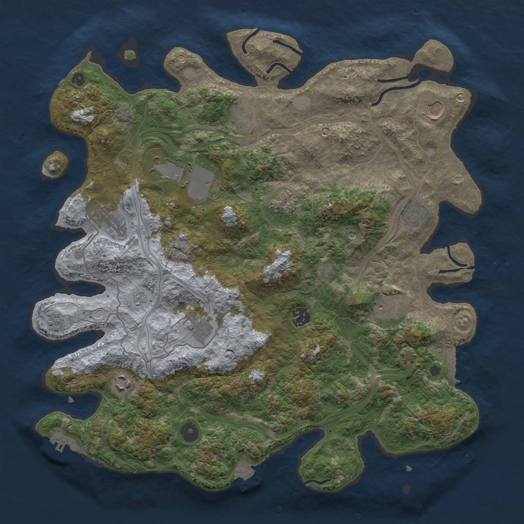 Rust Map: Procedural Map, Size: 4250, Seed: 17969895, 19 Monuments