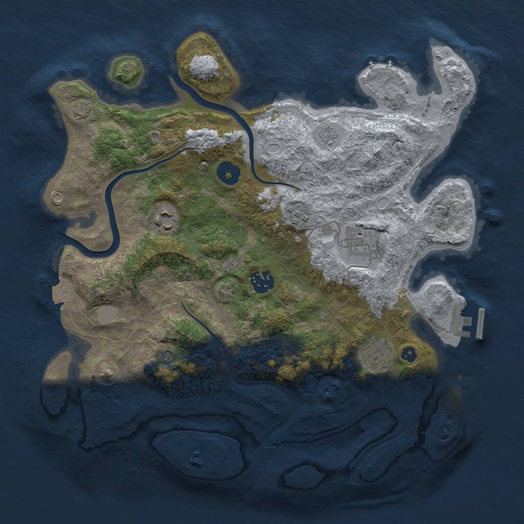 Rust Map: Procedural Map, Size: 3400, Seed: 62856331, 10 Monuments