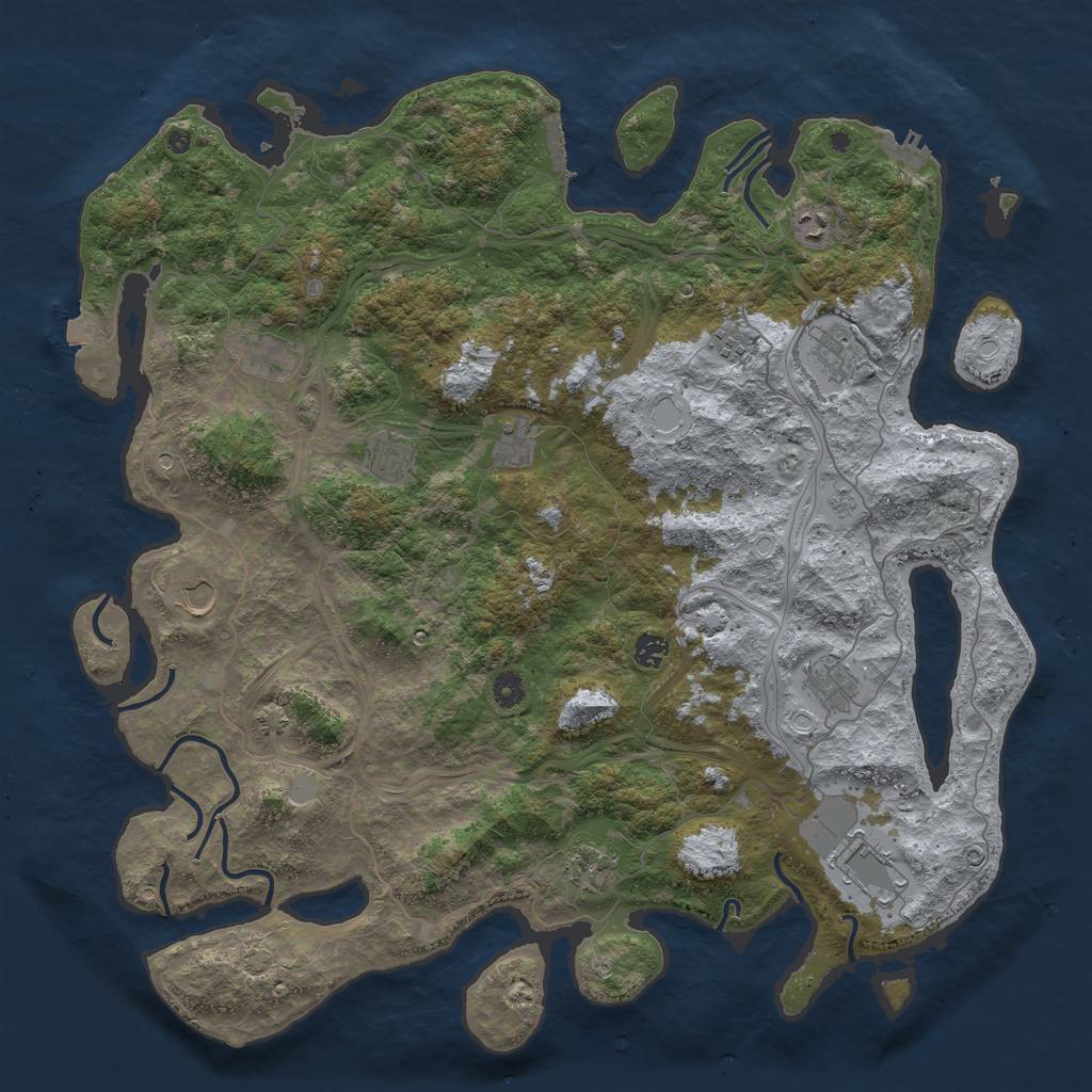 Rust Map: Procedural Map, Size: 4750, Seed: 471290482, 19 Monuments