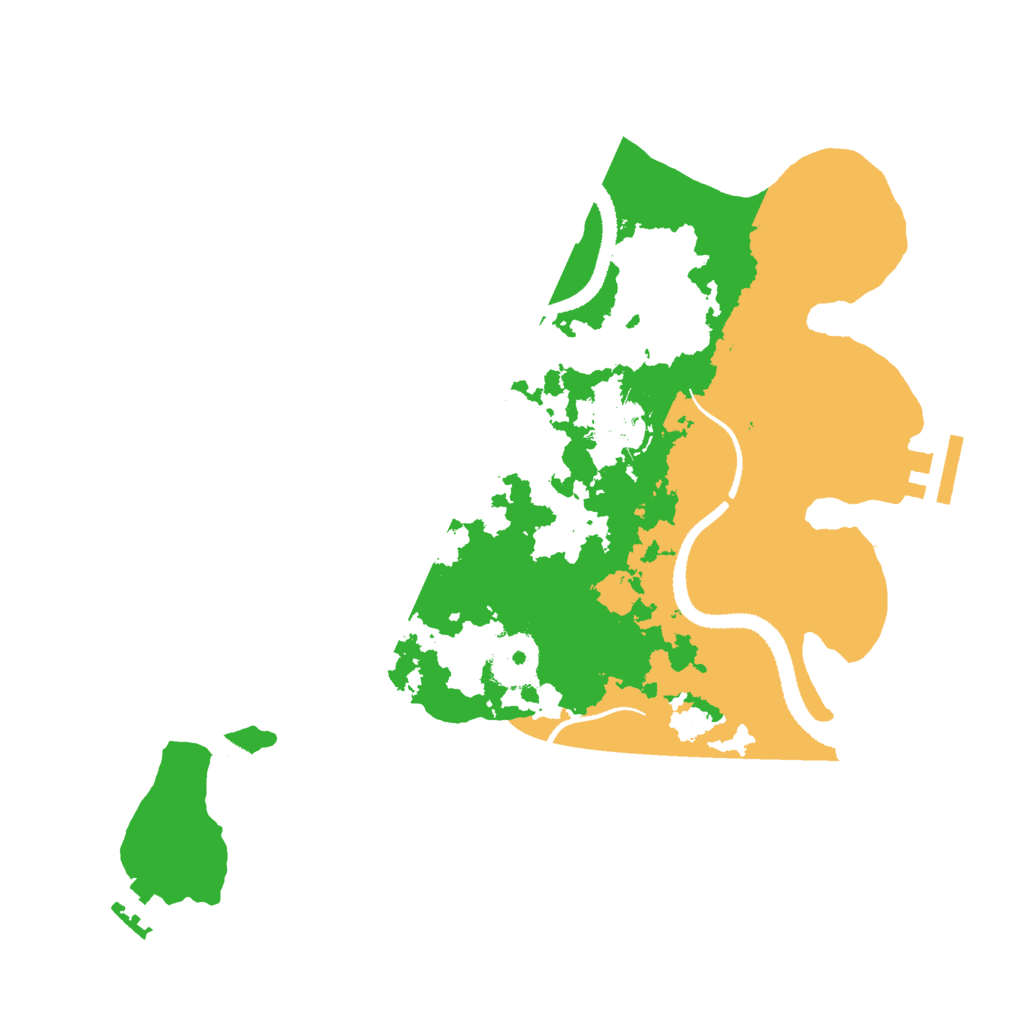 Biome Rust Map: Procedural Map, Size: 3000, Seed: 25203