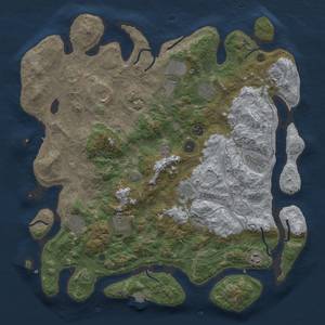 Thumbnail Rust Map: Procedural Map, Size: 4300, Seed: 299070631, 18 Monuments