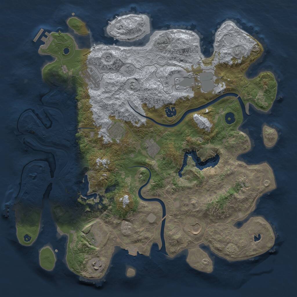 Rust Map: Procedural Map, Size: 4000, Seed: 1748004937, 16 Monuments