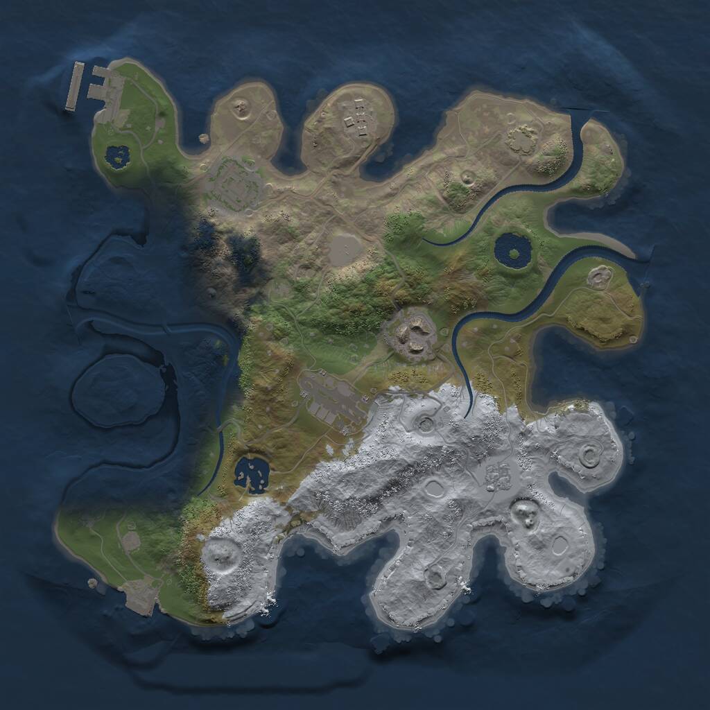 Rust Map: Procedural Map, Size: 2900, Seed: 85565178, 10 Monuments