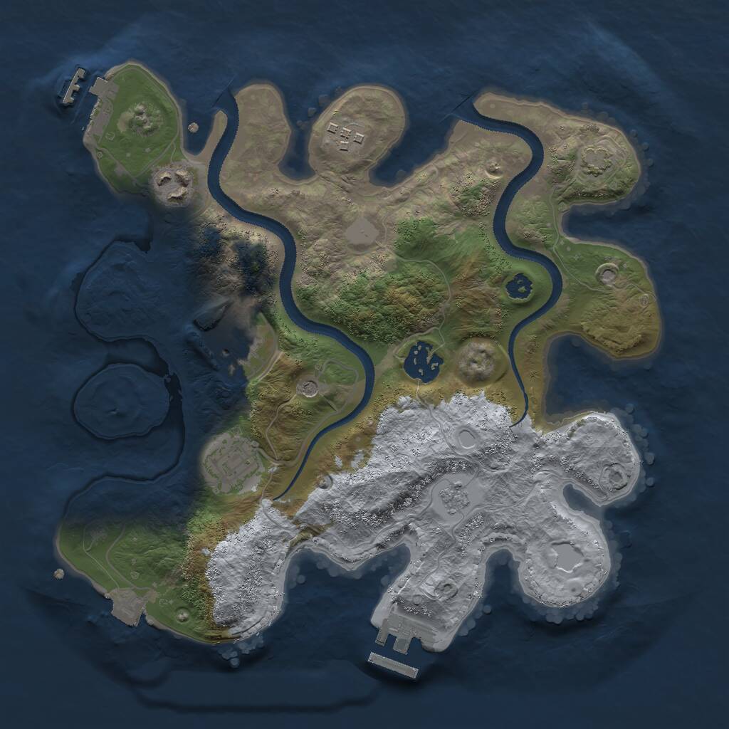 Rust Map: Procedural Map, Size: 2900, Seed: 85565178, 11 Monuments