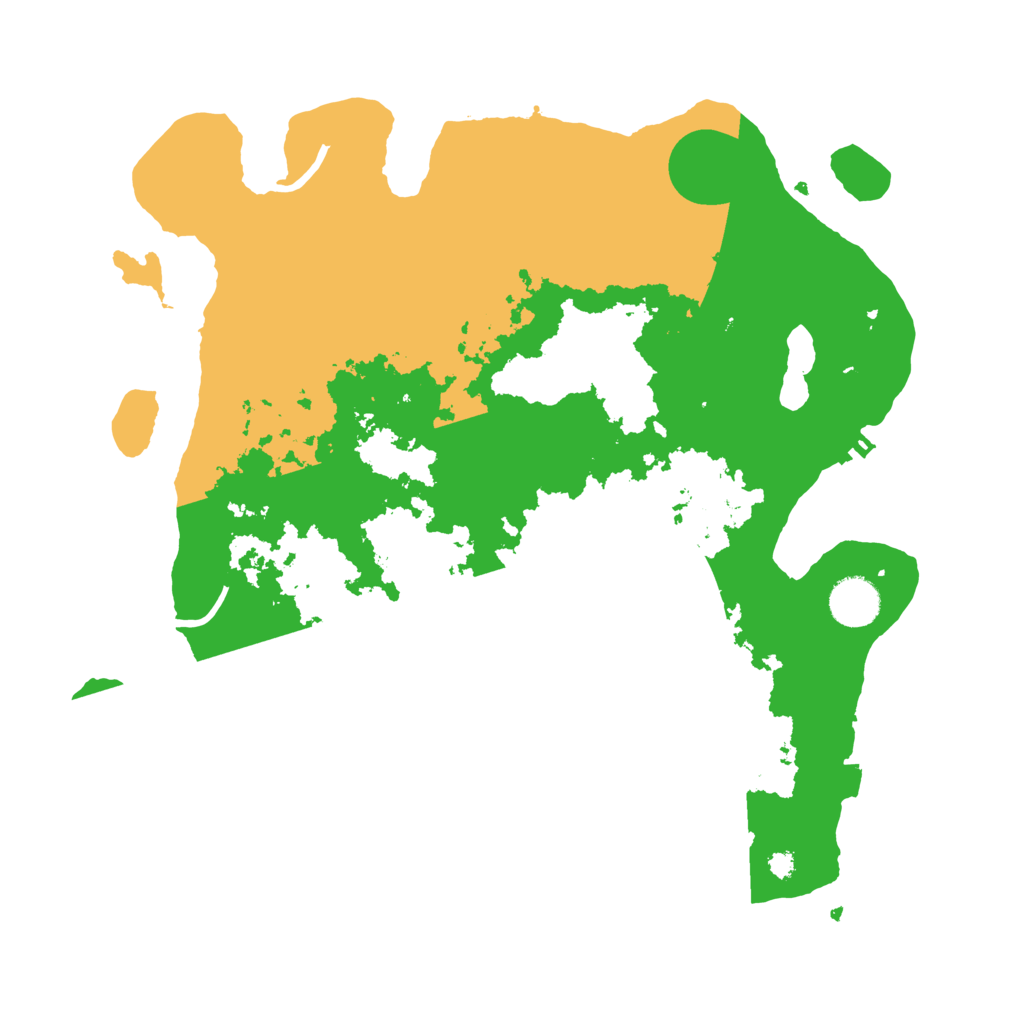 Biome Rust Map: Procedural Map, Size: 3600, Seed: 76664493
