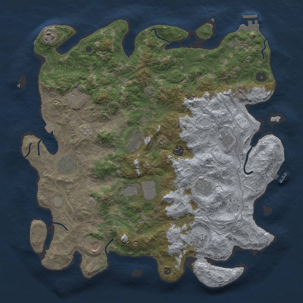 Rust Map: Procedural Map, Size: 4250, Seed: 1234123, 19 Monuments