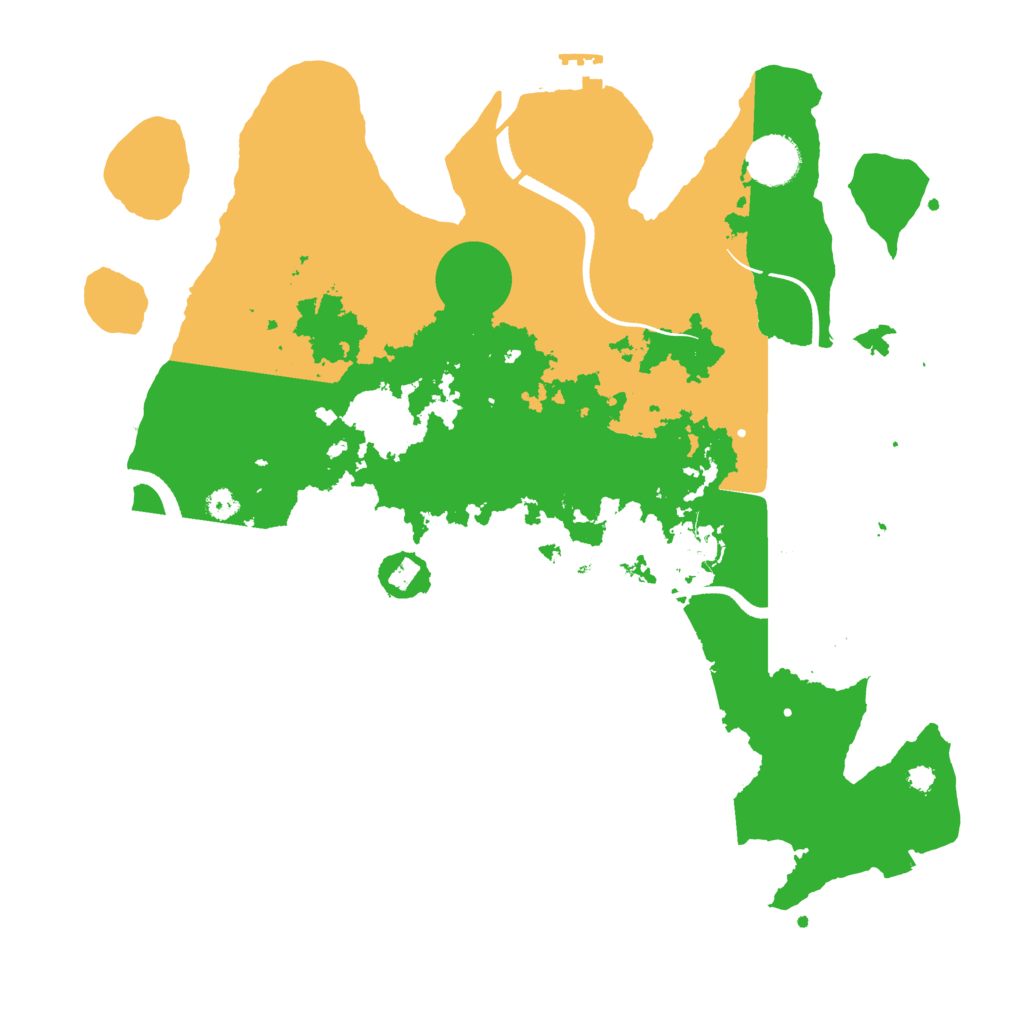 Biome Rust Map: Procedural Map, Size: 3550, Seed: 34914358